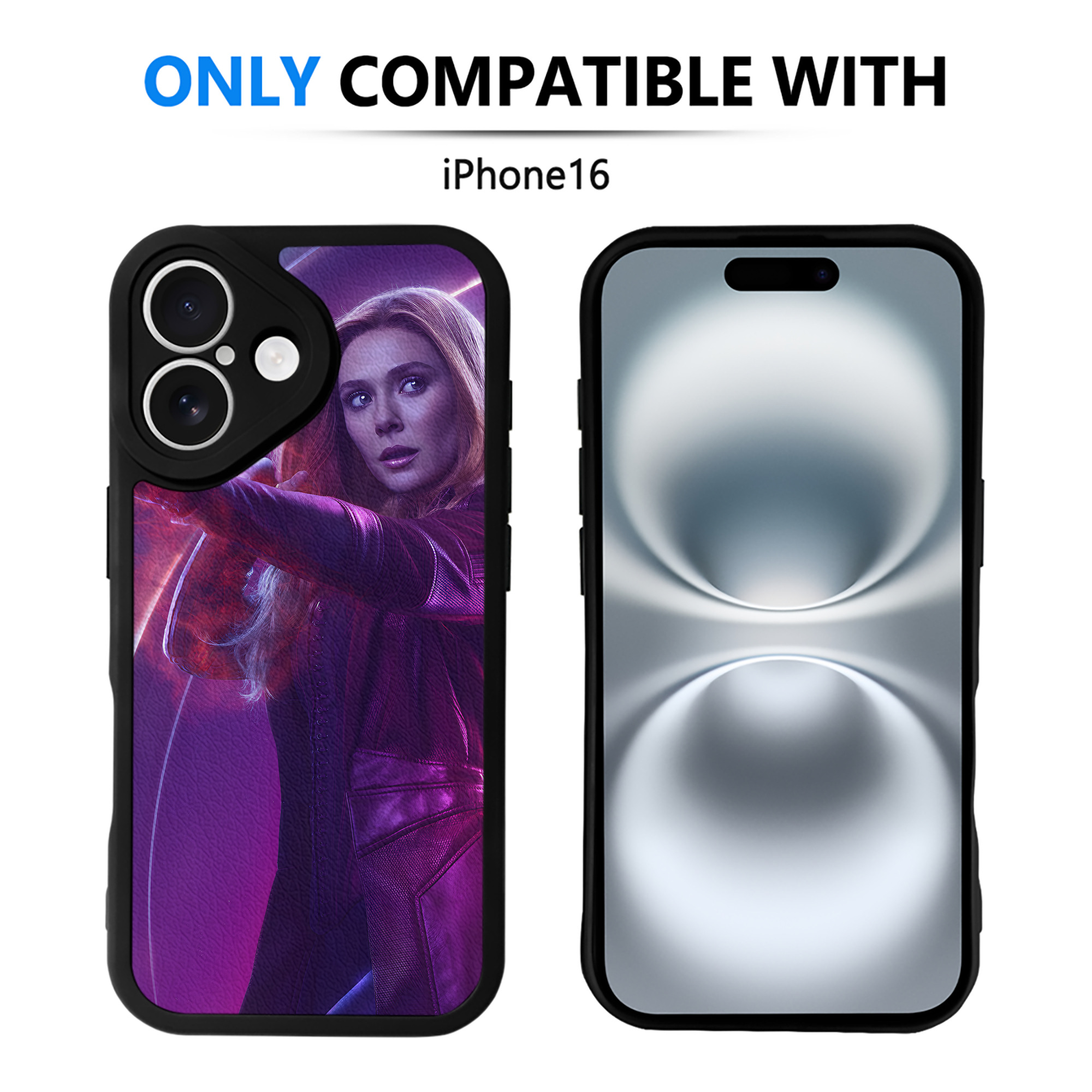 （画像用） アベンジャーズ The Avengers 【iPhone 16シリーズ対応】シリコンスマホケース（レザー調） 材質：シリコン